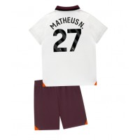 Otroški Nogometni dresi Manchester City Matheus Nunes #27 Gostujoči 2023-24 Kratek Rokav (+ Kratke hlače)